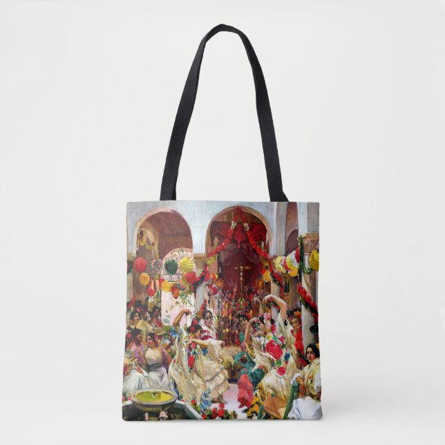 Tote Bag Peinture de Sorolla - Séville, la danse (Devant)