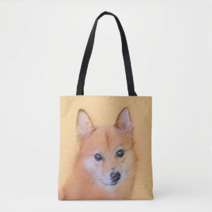 Tote Bag Peinture de Spitz finlandais - Art de chien origin