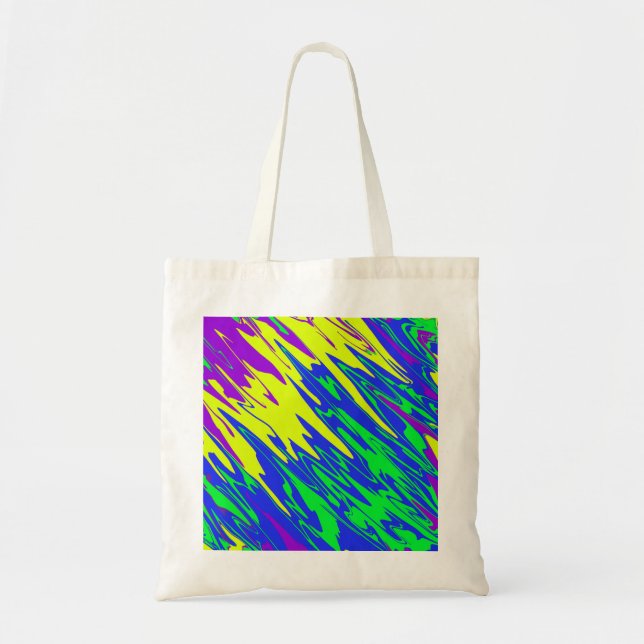 Tote Bag Peinture de Spray Mardi Gras Bleu (Devant)
