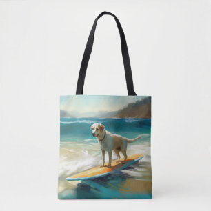 Tote Bag Peinture de Surf sur Plage de Berger Anatolien