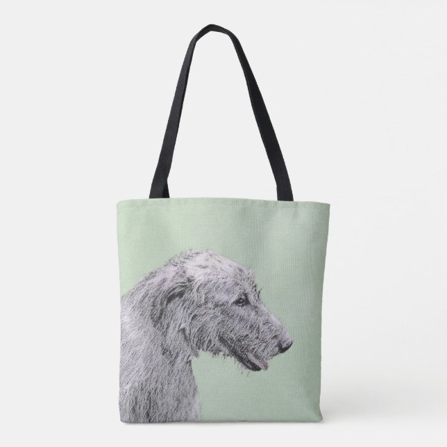 Tote Bag Peinture de Wolfhound en Irlande - Beau art origin (Dos)