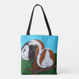 Tote Bag Peinture des cochons de Guinée