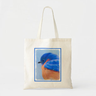 Tote Bag Peinture d'oiseau bleu - art original d'oiseau