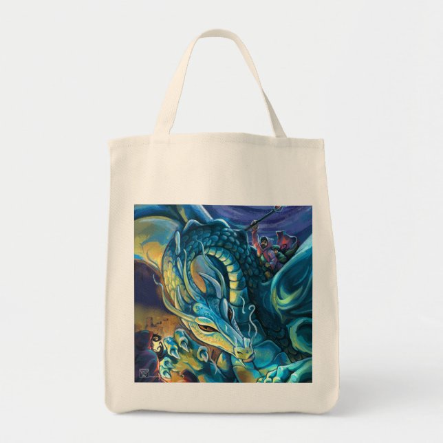 Tote Bag Peinture Dragon Rider (Devant)