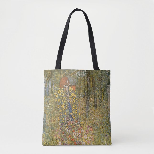 Tote Bag Peinture d'un crucifix avec une statue de la Vierg (Devant)