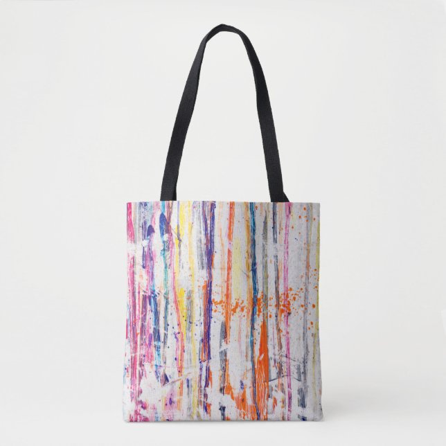 Tote Bag Peinture éclaboussée sur fond blanc, art, fin (Devant)