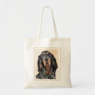 Tote Bag Peinture en noir et blanc - Art original Chien