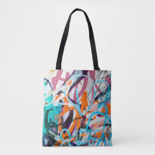 Tote Bag Peinture endommagée en béton, patinée, murale usée
