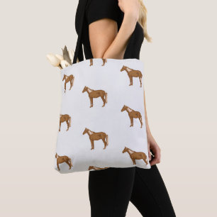 Tote Bag Peinture Équestre Cheval Haflinger Amoureux des An