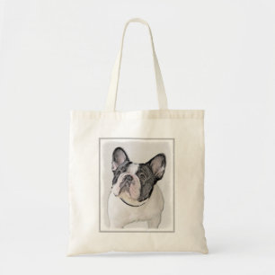 Tote Bag Peinture française de Bulldog (Pied de broche) - A