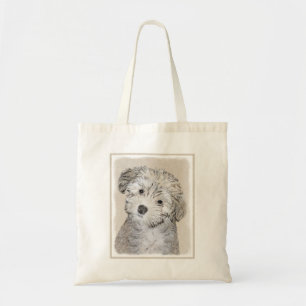 Tote Bag Peinture havanaise de chiot - Beau art original de
