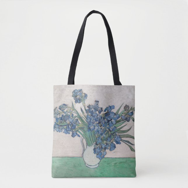 Tote Bag Peinture impressionniste vase d'iris de Van Gogh (Devant)