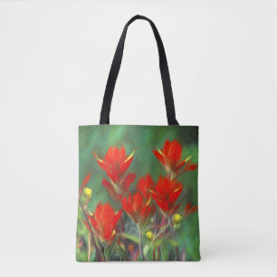 Tote Bag Peinture indienne de pinceau - Art Fleur original