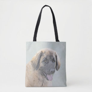 Tote Bag Peinture Leonberger - Joli art original chien