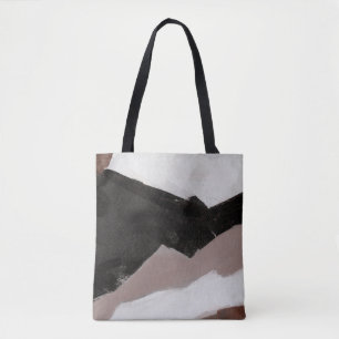 Tote Bag Peinture multimédia mixte, design abstrait minimal