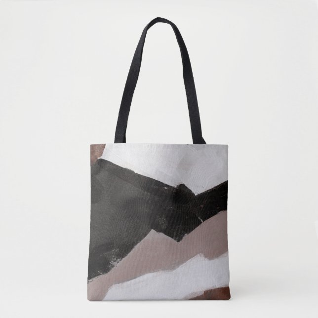 Tote Bag Peinture multimédia mixte, design abstrait minimal (Devant)