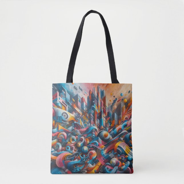 Tote Bag peinture murale graffitis art de rue urbain abstra (Devant)