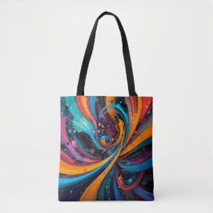 Tote Bag Peinture numérique abstraite colorée