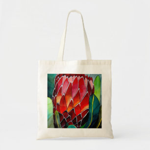 Tote Bag Peinture originale aquarelle de fleur de protea