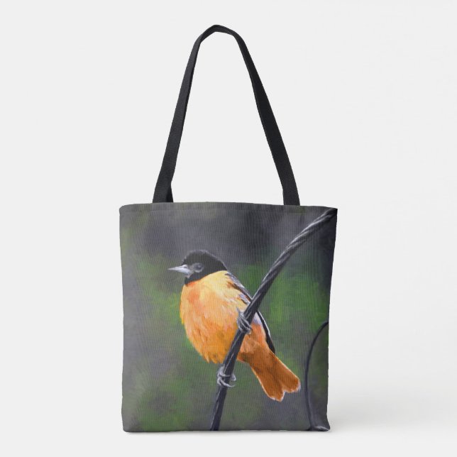 Tote Bag Peinture Oriole - Art Oiseau Original (Dos)