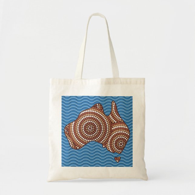 Tote Bag Peinture par points en Australie (Devant)
