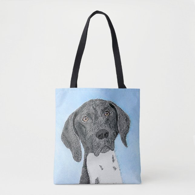 Tote Bag Peinture pointeur germanique - Art original (Devant)