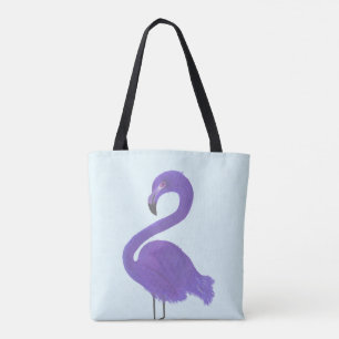 Tote Bag Peinture pourpre de Flamant rose - beaux-arts