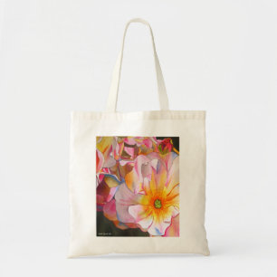 Tote Bag Peinture rose en pastel d'art d'aquarelle de