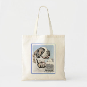 Tote Bag Peinture Saint Bernard - Cute Original Chien Art