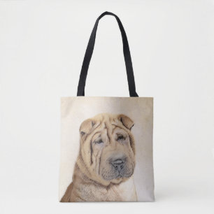 Tote Bag Peinture Shar Pei - Cute Original Chien Art