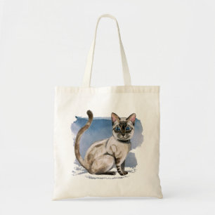 Tote Bag Peinture siamoise d'aquarelle de chaton