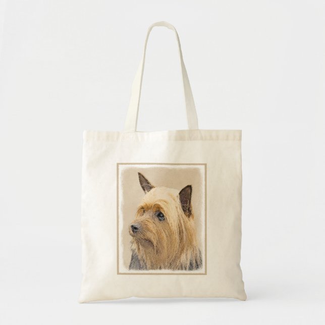 Tote Bag Peinture Silky Terrier - Cute Original Chien Art (Devant)
