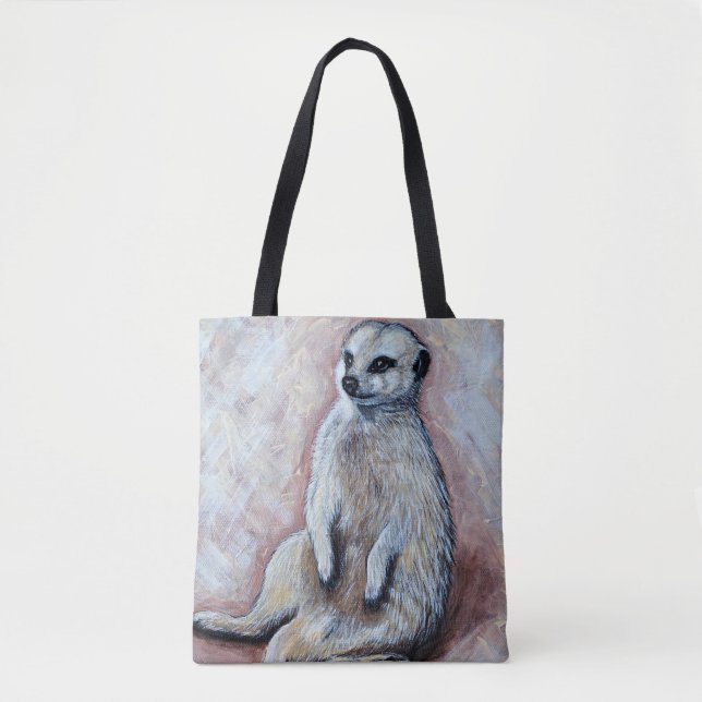 Tote Bag Peinture Slouchy Meerkat (Devant)