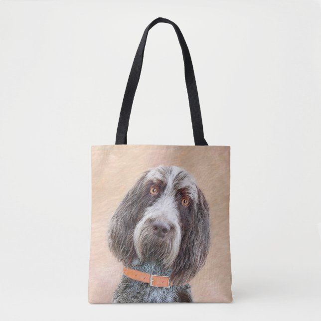 Tote Bag Peinture Spinone Italiano - Belle Art Original Chi (Devant)
