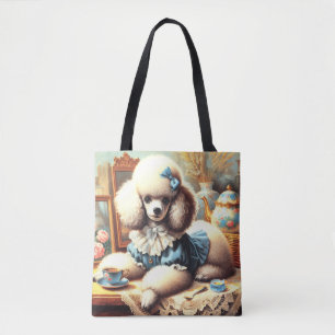 Tote Bag Peinture vintage de caniche