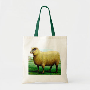 Tote Bag peinture vintage de mouton