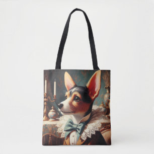 Tote Bag Peinture vintage Toy Fox Terrier