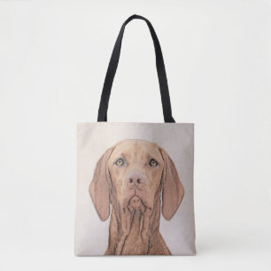 Tote Bag Peinture Vizsla - Joli art original chien