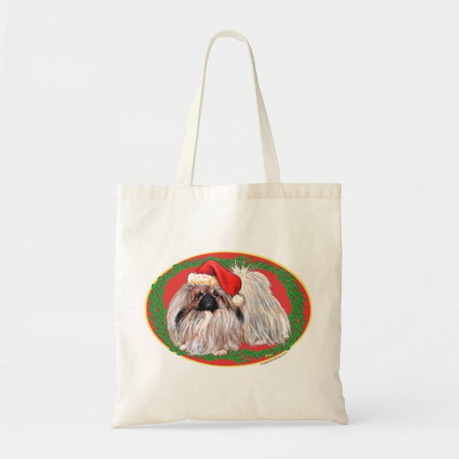 Tote Bag Pékinois en hiver (Devant)