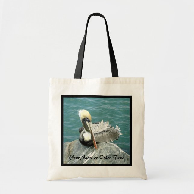 Tote Bag Pélican se reposant personnalisé (Devant)