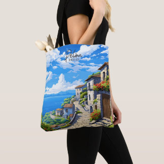 Tote Bag Pelion Grèce Art Vintage Illustration de voyage