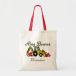 Tote Bag Pelle rétro jaune de porteur d'alliances<br><div class="desc">Voici une pelle rétro complètement de l'amour pour votre porteur d'alliances.  Incitez-le à se sentir spécial avec un cadeau que les petits garçons aimeraient.</div>