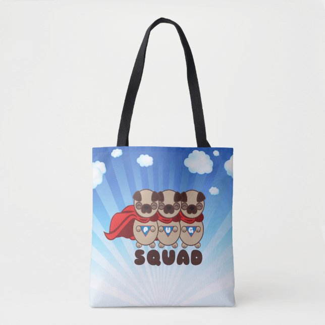 Tote Bag Peloton de carlin avec l'arrière - plan (Devant)