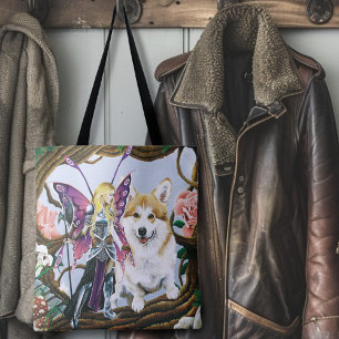 Tote Bag Pembroke Welsh Corgi Fairy Imaginaire