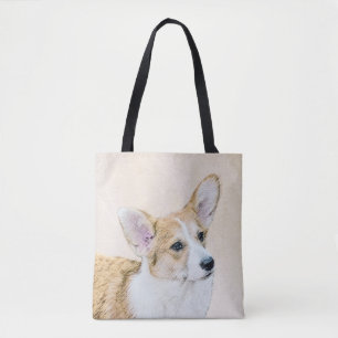 Tote Bag Pembroke Welsh Corgi Peinture - Art Chien original