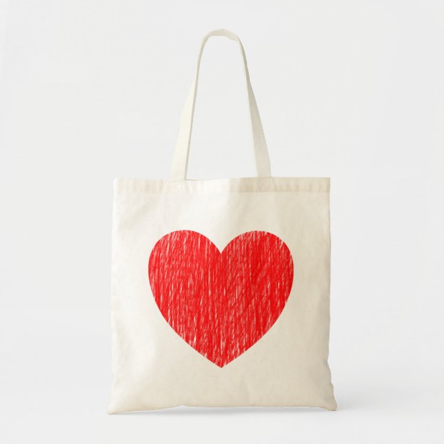 Tote Bag Pencé dans - Rouge (Devant)