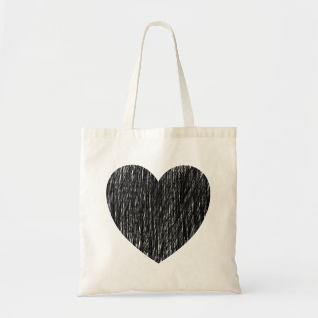 Tote Bag Pencé en noir (Devant)