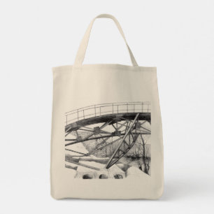 Tote Bag Pencilart de passerelle antique Monochrome