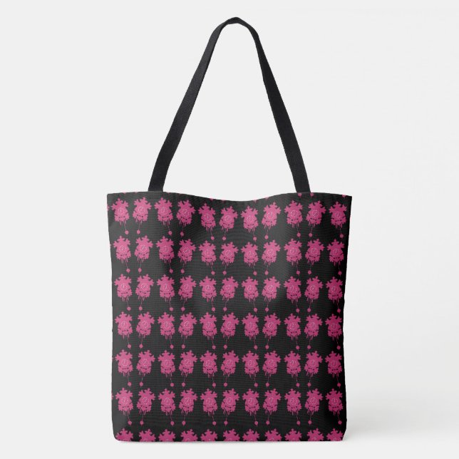 Tote Bag Pendules Cuckoo Roses (Dos)