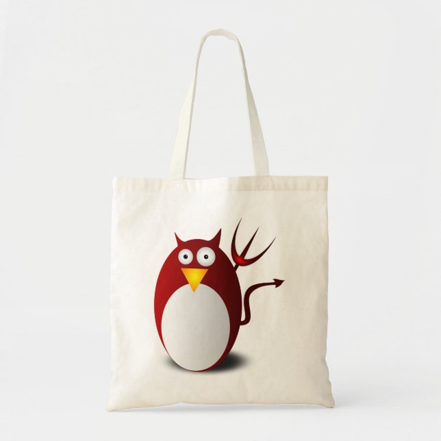 Tote Bag Penguin Linux Tux Ubuntu Devil Trident Lucifer (Devant)